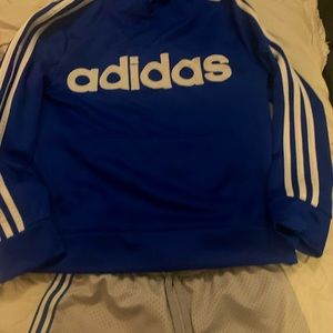 Adidas hoodie size 10/12 and size 8 shorts
